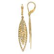 14k Polished D/C Leverback Earrings