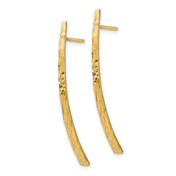 14k Polished D/C Post Dangle Earrings
