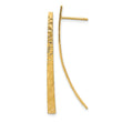 14k Polished D/C Post Dangle Earrings