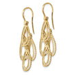 14k Polished D/C Dangle Earrings