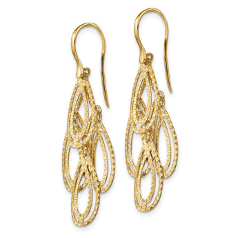 14k Polished D/C Dangle Earrings