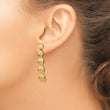 14K Polished and Brushed Post Dangle Earrings
