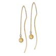 14k Polished D/C Threader Earrings