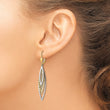 14k Two-tone Polished D/C Leverback Earrings
