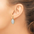 14k Two-Tone Polished D/C Post Dangle Earrings
