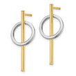 14K Two-tone Post Dangle Earrings