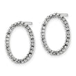 14K White Gold w/ Swarovski Crystals Post Dangle Earrings