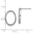 14K White Gold w/ Swarovski Crystals Post Dangle Earrings