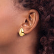 14K Polished Teardrop Omega Back Earrings