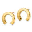 14K Polished Half Circle Post Earrings