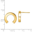 14K Polished Half Circle Post Earrings