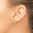 14K Polished and Textured Post Dangle Earrings