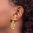 14k Polished D/C Post Dangle Earrings