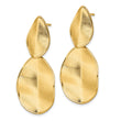 14k Polished Textured Post Dangle Earrings