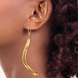 14K Polished Leverback Earrings