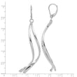 14K White Gold Polished Leverback Earrings