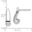 14k White Gold Polished Post Earrings