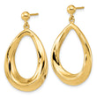14k Polished Post Dangle Earrings