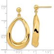 14k Polished Post Dangle Earrings