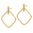 14K Polished Square Post Dangle Earrings