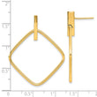 14K Polished Square Post Dangle Earrings