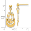 14K Polished Post Dangle Earrings