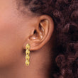 14K Diamond-cut Fancy Link Drop Post Earrings