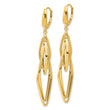 14K Polished Diamond Shaped Dangle Earrings