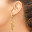 14K Polished Diamond Shaped Dangle Earrings