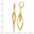 14K Polished Diamond Shaped Dangle Earrings