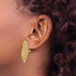 14K Woven Omega Back Drop Earrings
