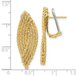 14K Woven Omega Back Drop Earrings