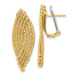 14K Woven Omega Back Drop Earrings