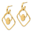 14K Polished Dangle Post Earrings