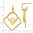 14K Polished Dangle Post Earrings