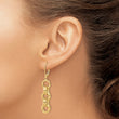14K Polished Circle Links Dangle Earrings