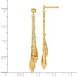 14K Polished Post Dangle Earrings