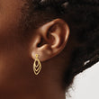 14K Polished Post Dangle Earrings