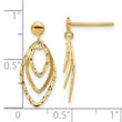 14K Polished Post Dangle Earrings