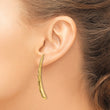 14k Polished Post Drop Earrings