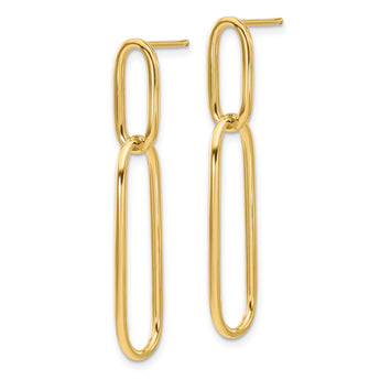 14k Polished Post Drop Earrings