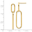 14k Polished Post Drop Earrings