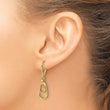 14K Polished Teardrop Dangle Leverback Earrings