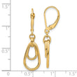 14K Polished Teardrop Dangle Leverback Earrings