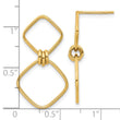 14K Polished Dangle Post Earrings