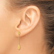 14K Polished Oval Discs Dangle Post Earrings