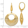 14K Polished Hollow Dangle Earrings