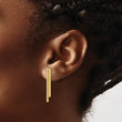 14K Polished Twisted Bar Post Earrings