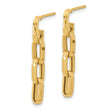14K Polished Link Dangle Post Earrings