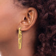 14K Polished Link Dangle Post Earrings
